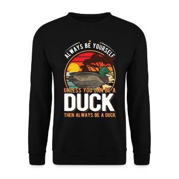 Canard Cadeau Éleveur de Canard - Sweat-shirt Unisexe - noir - Devant - Alina (178cm) & Michal (187cm)