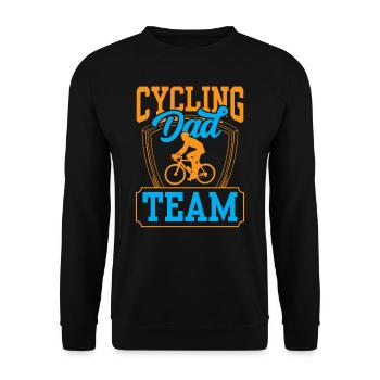 Cycling Papa Team Father Father Day Daddy Sayings - Unisex Sweatshirt - black - Front - Alina (178cm) & Michal (187cm)