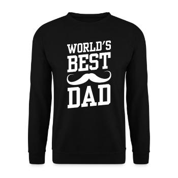 The Best Father in the World Daddy Papa Father Day - Unisex Sweatshirt - black - Front - Alina (178cm) & Michal (187cm)