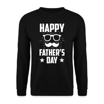 Alles Gute Zum Vatertag Papi Papa Sprüche Vater - Unisex Pullover - Schwarz - Vorne - Alina (178cm) & Michal (187cm)