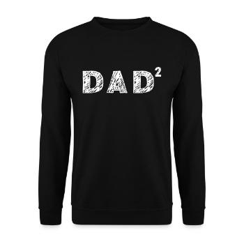 Father Of Two Children Papa Father Day Daddy - Unisex Sweatshirt - black - Front - Alina (178cm) & Michal (187cm)