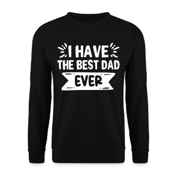 J’ai le meilleur père de tous les temps Papa Papi - Sweat-shirt Unisexe - noir - Devant - Alina (178cm) & Michal (187cm)