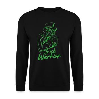 Irish Warrior Gaelic Irish Irish Ireland - Unisex Sweatshirt - black - Front - Alina (178cm) & Michal (187cm)