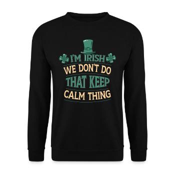 Je suis irlandais Irlandais St. Patrick’s Day Irlande - Sweat-shirt Unisexe - noir - Devant - Alina (178cm) & Michal (187cm)