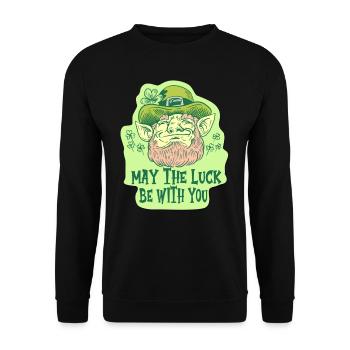 May Happiness Be With You Irish Ireland Irish - Unisex Sweatshirt - black - Front - Alina (178cm) & Michal (187cm)