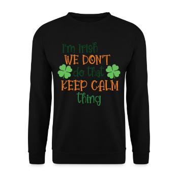 Je suis irlandais Irlande Irlandais Saint-Patrick - Sweat-shirt Unisexe - noir - Devant - Alina (178cm) & Michal (187cm)