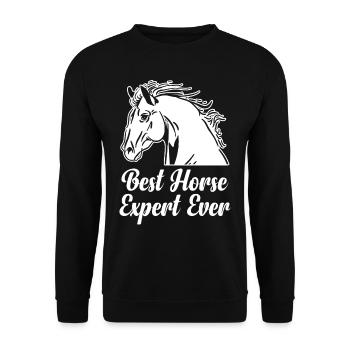 Best Horse Expert of All Time Horse Riding - Unisex Sweatshirt - black - Front - Alina (178cm) & Michal (187cm)