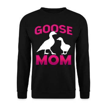 Goose Mother Goose Mother Geese Pet Animal - Unisex Sweatshirt - black - Front - Alina (178cm) & Michal (187cm)