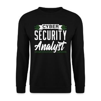 Cybersecurity Analyst Hacker IT Security Hack - Unisex Sweatshirt - black - Front - Alina (178cm) & Michal (187cm)