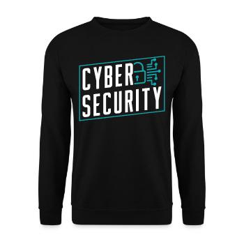 Cybersecurity Hack Hacking Hacker IT Security - Unisex Sweatshirt - black - Front - Alina (178cm) & Michal (187cm)