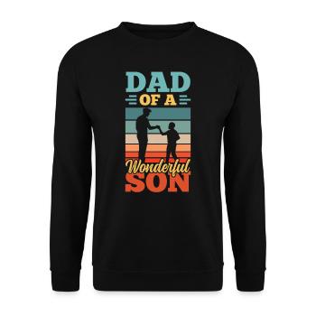 Father of a Wonderful Son Daddy Papa Sayings - Unisex Sweatshirt - black - Front - Alina (178cm) & Michal (187cm)