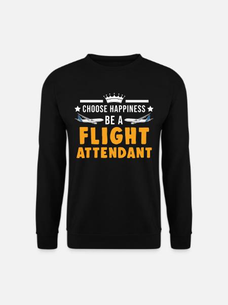 Flugbegleiter Geschenk Flight Attendant - Unisex Pullover - Schwarz
