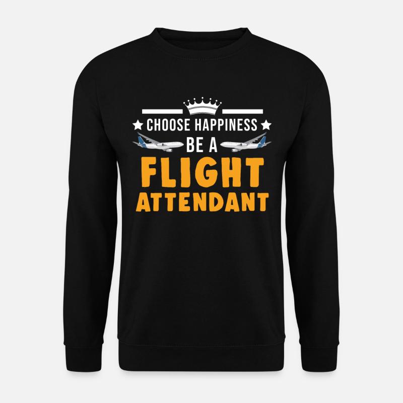 Flugbegleiter Geschenk Flight Attendant - Unisex Pullover - Schwarz