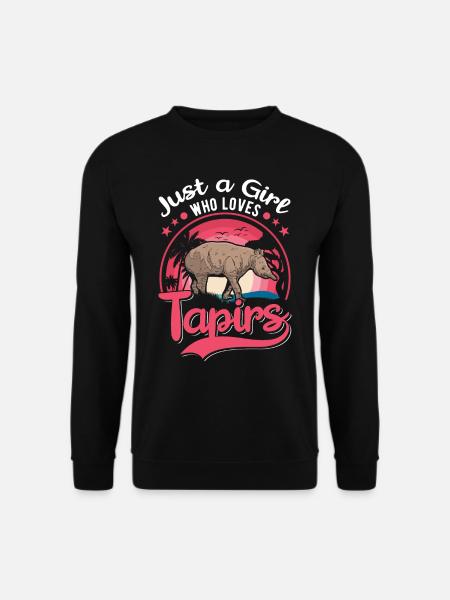 Just a Girl Who loves Tapirs - Unisex Pullover - Schwarz