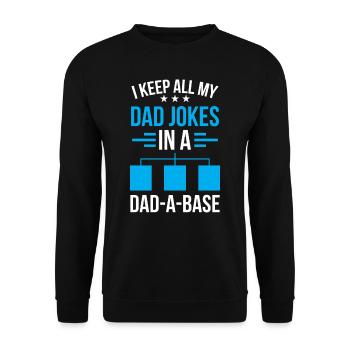 Dad Jokes Papa Papi Sayings Father Day Father - Unisex Sweatshirt - black - Front - Alina (178cm) & Michal (187cm)