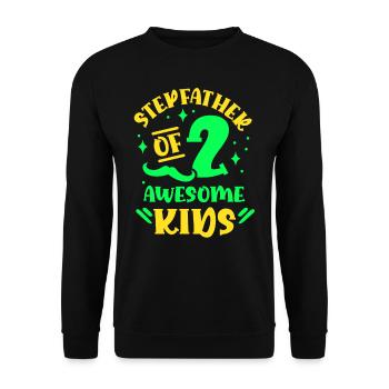 Beau-père de 2 grands enfants Beau-père - Sweat-shirt Unisexe - noir - Devant - Alina (178cm) & Michal (187cm)