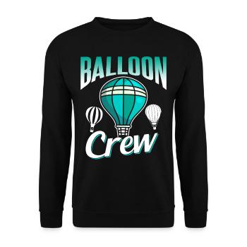 Ballon Besatzung Flug Heißluftballon Ballonfahrer - Unisex Pullover - Schwarz - Vorne - Alina (178cm) & Michal (187cm)