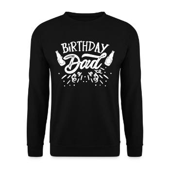 Birthday Papa Party Daddy Father - Unisex Sweatshirt - black - Front - Alina (178cm) & Michal (187cm)