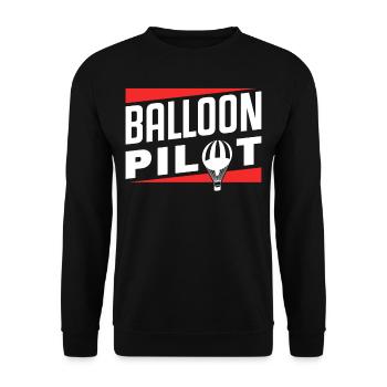 Balloon Pilot Flight Balloonist Hot Air Balloon - Unisex Sweatshirt - black - Front - Alina (178cm) & Michal (187cm)