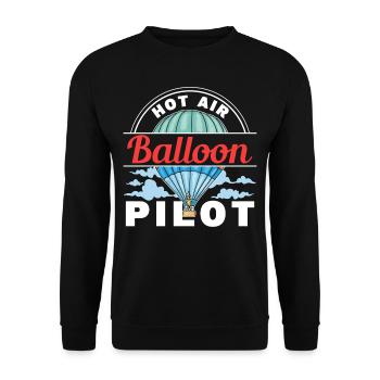 Hot Air Balloon Pilot Balloonist Balloon Flight - Unisex Sweatshirt - black - Front - Alina (178cm) & Michal (187cm)
