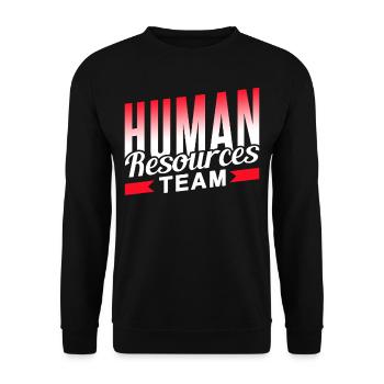 Humanressourcen Team Human Resources HR Personal - Unisex Pullover - Schwarz - Vorne - Alina (178cm) & Michal (187cm)