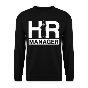 Hr Manager Human Resources Personaler Personal - Unisex Pullover - Schwarz - Vorne - Alina (178cm) & Michal (187cm)