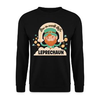 Je suis un vrai lutin irlandais irlandais - Sweat-shirt Unisexe - noir - Devant - Alina (178cm) & Michal (187cm)