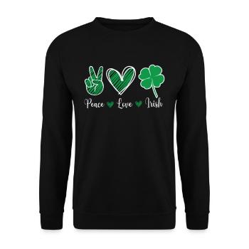 Peach Dear Irish St. Patrick’s Day Irlande Irlandais - Sweat-shirt Unisexe - noir - Devant - Alina (178cm) & Michal (187cm)