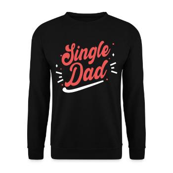 Père célibataire Papa Monoparental Papa - Sweat-shirt Unisexe - noir - Devant - Alina (178cm) & Michal (187cm)