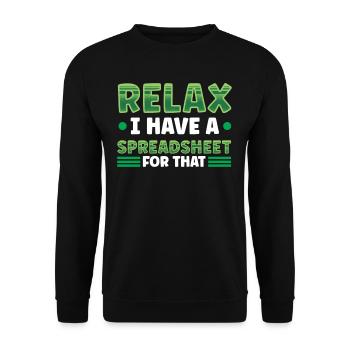 Ich Habe Ein Spreadsheet Dafür Tabelle Buchhalter - Unisex Pullover - Schwarz - Vorne - Alina (178cm) & Michal (187cm)
