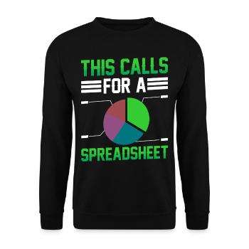 This Requires A Spreadsheet Table Accountant - Unisex Sweatshirt - black - Front - Alina (178cm) & Michal (187cm)