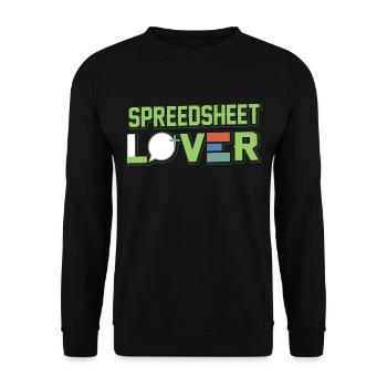 Amateurs de feuilles de calcul Comptable Travail de table - Sweat-shirt Unisexe - noir - Devant - Alina (178cm) & Michal (187cm)