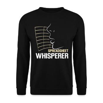 Spreadsheet Colleague Accountant Work Table - Unisex Sweatshirt - black - Front - Alina (178cm) & Michal (187cm)