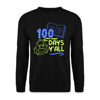 100 jours toute votre équipe dictons doux drôle - Sweat-shirt Unisexe - noir - Devant - Alina (178cm) & Michal (187cm)