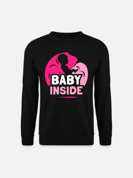 Bébé à l’intérieur Annonce enceinte Bébé à l’intérieur - Sweat-shirt Unisexe - noir