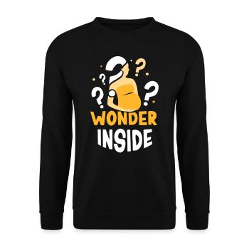 Wunder Im Inneren Süß Schwanger Baby Inside - Unisex Pullover - Schwarz - Vorne - Alina (178cm) & Michal (187cm)
