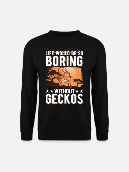 Gecko Geschenk Leopardengecko - Unisex Pullover - Schwarz