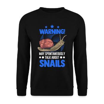 Snail Gift Vineyard Snail - Unisex Sweatshirt - black - Front - Alina (178cm) & Michal (187cm)