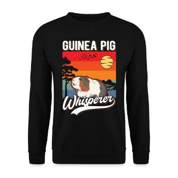Meerschweinchen Flüsterer Cochon d’Inde Whisperer - Sweat-shirt Unisexe - noir - Devant - Alina (178cm) & Michal (187cm)