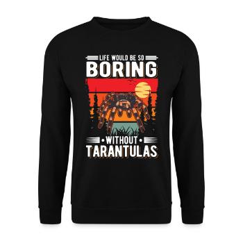 Tarantula Spider Tarantula - Unisex Sweatshirt - black - Front - Alina (178cm) & Michal (187cm)