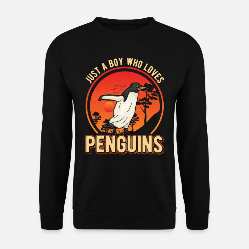 Pinguin Junge Penguin - Unisex Pullover - Schwarz