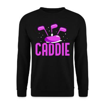 Caddie GolfIng Golf Profession Golfer - Unisex Sweatshirt - black - Front - Alina (178cm) & Michal (187cm)
