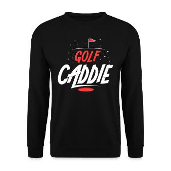 Golf Caddie Profession Golfer Golfing - Unisex Sweatshirt - black - Front - Alina (178cm) & Michal (187cm)