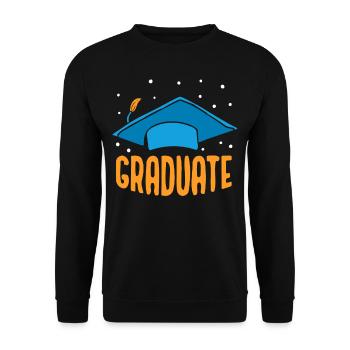 Graduate Graduation Party Graduate Graduate - Unisex Sweatshirt - black - Front - Alina (178cm) & Michal (187cm)