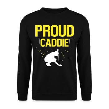 Proud Caddie Golfer Golf Profession Golfing - Unisex Sweatshirt - black - Front - Alina (178cm) & Michal (187cm)