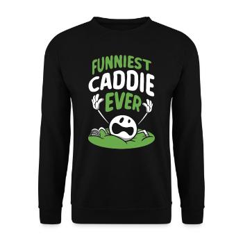 The funniest caddie of all time Golf Golfing Golf - Unisex Sweatshirt - black - Front - Alina (178cm) & Michal (187cm)