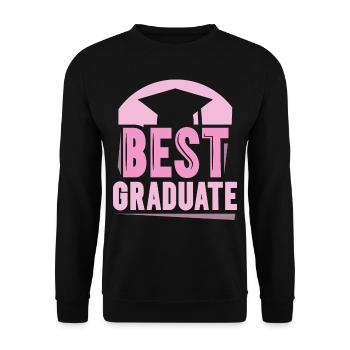 Best Graduate Girl Graduate Graduate - Unisex Sweatshirt - black - Front - Alina (178cm) & Michal (187cm)
