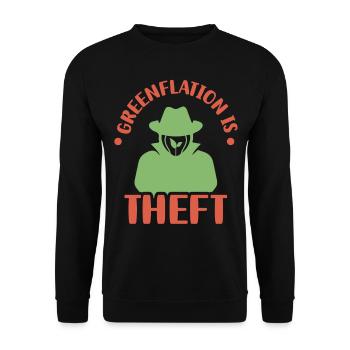 Greenflation is theft green inflation energy - Unisex Sweatshirt - black - Front - Alina (178cm) & Michal (187cm)