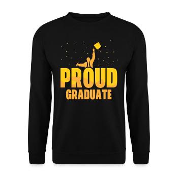 Proud Graduate Graduation Party Graduate - Unisex Sweatshirt - black - Front - Alina (178cm) & Michal (187cm)