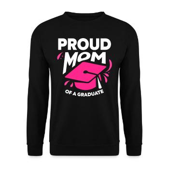 Proud Mother of a Graduate Graduate - Unisex Sweatshirt - black - Front - Alina (178cm) & Michal (187cm)